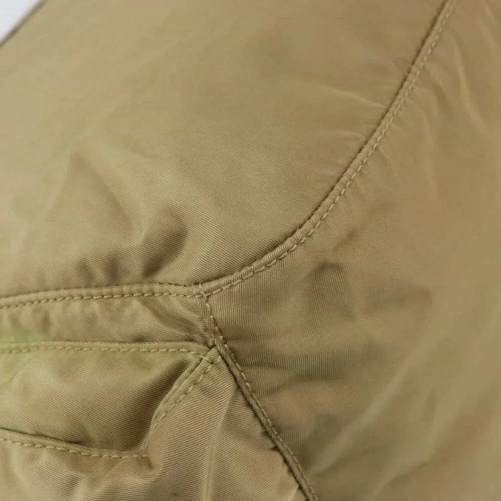 Authentic PRADA Shoulder Bag Nylon Beige Silver - Picture 8 of 16